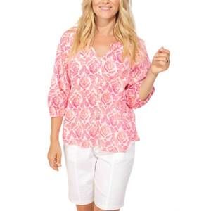 NEW ESCAPE BY HABITAT coral cotton blouse top in pink